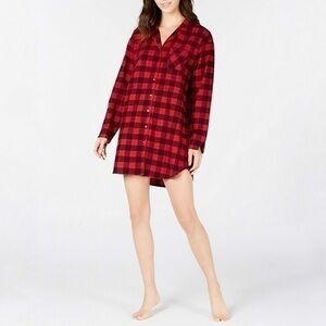 Charter Club Cotton Flannel Sleep Shirt-buffalo check